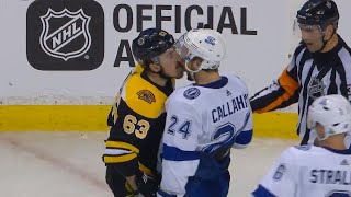 Brad Marchand licks Ryan Callahan after scrum [upl. by Xyno]