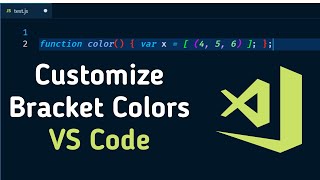 Bracket Color Change VSCODE  How to Customize Bracket Color in vscode [upl. by Rustie901]