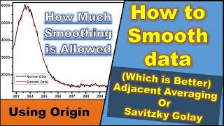 How to Smooth Data Subtly  With Full Explanation  Origin [upl. by Imoin]