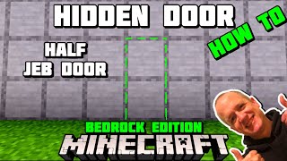 Minecraft HIDDEN DOOR  1x2 Flush Piston Door  Half JEB DOOR  SUPER EASY Tutorial [upl. by Uy]