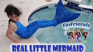 Fin Fun Mermaid Tail Real Live Little Mermaid [upl. by Shah574]