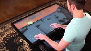 Playing Minecraft on 46quot Multitouch Coffee Table with Android 44 KitKat [upl. by Spragens273]