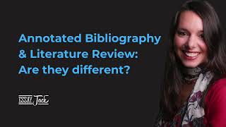 Annotated Bibliography vs Literature Review Are they different [upl. by Atiugram]