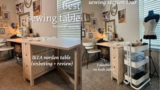 Best sewing table for small spaces IKEA NORDEN table unboxing and review [upl. by Lonna]