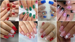 designs for nails 2023nail art designs simplenails artnail art designs bridalfrench nails design [upl. by Vasos]