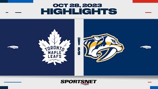 NHL Highlights  Maple Leafs vs Predators  October 28 2023 [upl. by Wu]