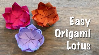 How to make an origami Lotus Flower  the simple way [upl. by Sadick]