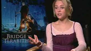 Interviews Bridge to Terabithia  AnnaSophia Robb amp Josh Hutcherson 1st [upl. by Rebme]