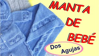 Conjunto para bebé a dos agujas Parte 2 ABRIGO ¡Paso a paso [upl. by Jaine343]