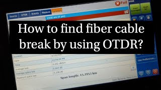 How to use OTDR  How to check OTDR trace [upl. by Nawiat979]