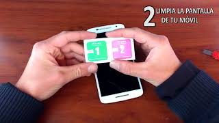 Tutorial Cambiar cristal protector de tu móvil Screen Protector PASO A PASO [upl. by Yrovi302]