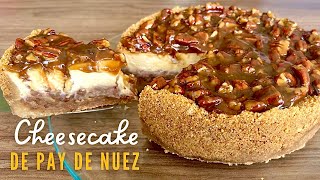 CHEESECAKE DE PAY DE NUEZ  PASTEL DE QUESO CREMOSO CON RELLENO DE NUEZ  POSTRES CON IXCHEL [upl. by Duke]