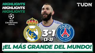 Highlights  Real Madrid 3321 PSG  UEFA Champions League 2022  8vos vuelta  TUDN [upl. by Curren706]