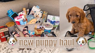 NEW PUPPY HAUL 2021 Everything I bought for my goldendoodle puppy 🐾 [upl. by Primaveras589]