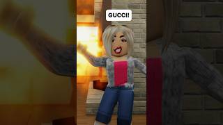 KAREN SAVES HER GUCCI INSTEAD OF HER SON 😱😣 roblox brookhaven robloxshorts [upl. by Nyraa]