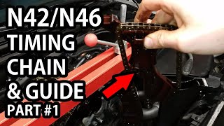 N42N46 Chain Replacement DIY Complete Guide PART 1 Removing chain Guide rail Seal amp Timing [upl. by Gherardo]