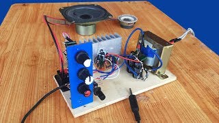 How to make simple 12W amplifier circuit IC D2030A Audio Amplifier [upl. by Neirod]