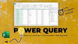 Power Query Tutorial  What is it how to use it amp 4 complete examples  Free download [upl. by Idoj434]