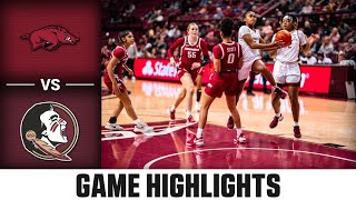 Arkansas vs Florida State Game Highlights  202324 ACC Women’s Basketball [upl. by Hiamerej872]