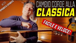 Come mettere le corde alla chitarra classica  Tutorial Cambio Corde [upl. by Richelle]