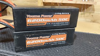 REVIEW OF YOUME POWER 6200MAH 50C 3S LIPO BATTERIES [upl. by Tarrant]