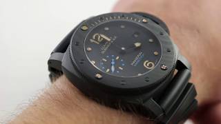 Panerai Carbotech Luminor Submersible 1950 Limited Edition PAM 616 Luxury Watch Review [upl. by Attelrac]