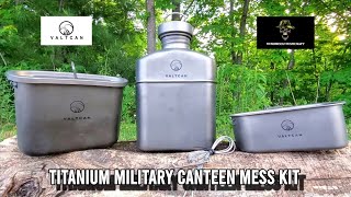 Valtcan Titanium Military Canteen Mess Kit  UnboxingReview [upl. by Esertap]