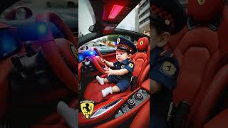 🚓 Tiny Police Officers Driving Ferraris 🚨 [upl. by Mahla]