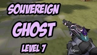 PURPLE SOUVEREIGN GHOST SKIN LEVEL 7 GAMEPLAY  VALORANT [upl. by Assirrec]