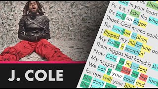 J Cole on ATM  Lyrics Rhymes Highlighted 242 [upl. by Zitah]