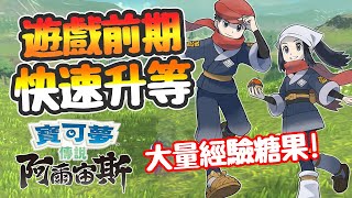 【阿爾宙斯新手攻略】 遊戲前期 短時間快速升等方式 大量經驗糖果 寶可夢傳說 阿爾宙斯 記得開啟CC字幕哦 頭目 派拉斯特的位置 [upl. by Terza]