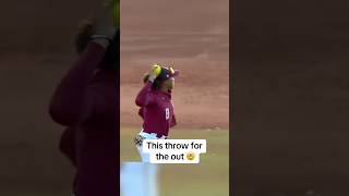 INSANE Softball THROW 🤯 shorts [upl. by Yatnwahs]