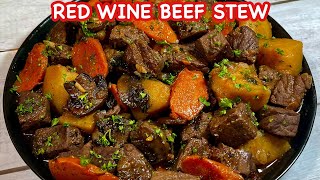 RED WINE BEEF STEW  Another great beef recipe  Quick and Easy Beef Stew in Red Wine [upl. by Meyers229]