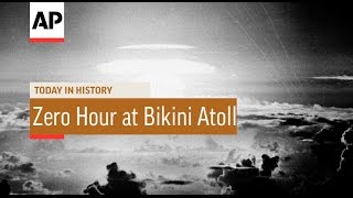 US Hydrogen Bomb Over Bikini Atoll  1956  Today in History  21 May 16 [upl. by Nafri]