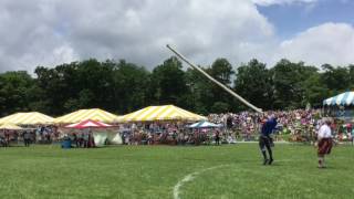 2017 Grandfather Mountain Highland Games Caber Toss [upl. by Georgianne]