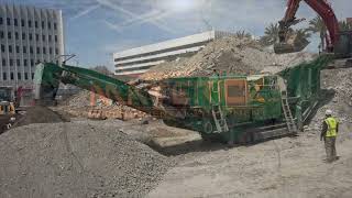 McCloskey I54V3 Impact Crusher Crushing Concrete [upl. by Yesnnyl]