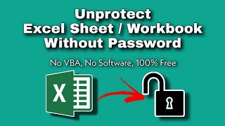 How to open Password Protected Excel file without Password No software amp 100 free [upl. by Akirehc174]