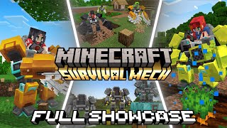 Survival Mechs Addon Full Showcase  Minecraft Bedrock Addon [upl. by Zoba481]