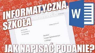 Word lekcja 5 Jak napisać podanie [upl. by Neehsuan]