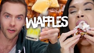 5 Delectable Waffle Creations Cheat Day [upl. by Tteve217]