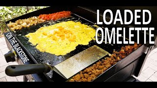 Loaded Omelette on the Blackstone 22quot Griddle  COOKING WITH BIG CAT 305 [upl. by Carlee]