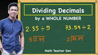 Dividing Decimals by a Whole Number MathTeacherGon Civil Service Exam [upl. by Avehstab10]