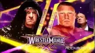 WWE Wrestlemania 30 The Undertaker vs Brock Lesnar Offical Match Card [upl. by Ody]