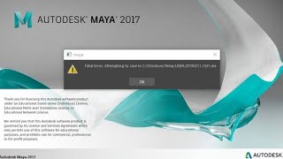 How to Solve maya fatal error [upl. by Aigil631]