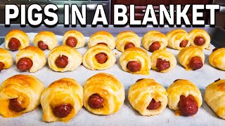 Easy Pigs in a Blanket  Super Bowl Appetizers [upl. by Otha]