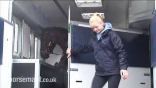 How to load and unload your horse onto a horsebox [upl. by Brooking]