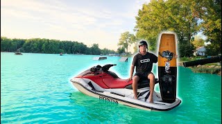 JET SKI BOARDING  WAKEBOARDING [upl. by Kemp]