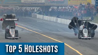 Top 5 holeshots from the 2023 NHRA Season [upl. by Enreval]