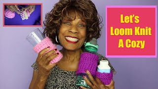 How to Loom Knit A Cozy  Loom Knitting With Wambui Made It [upl. by Dlareme]