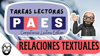 📌TAREAS LECTORAS PAES 2022 3 Relaciones Textuales para INTERPRETAR  COMPETENCIA LECTORA [upl. by Ahsinod]